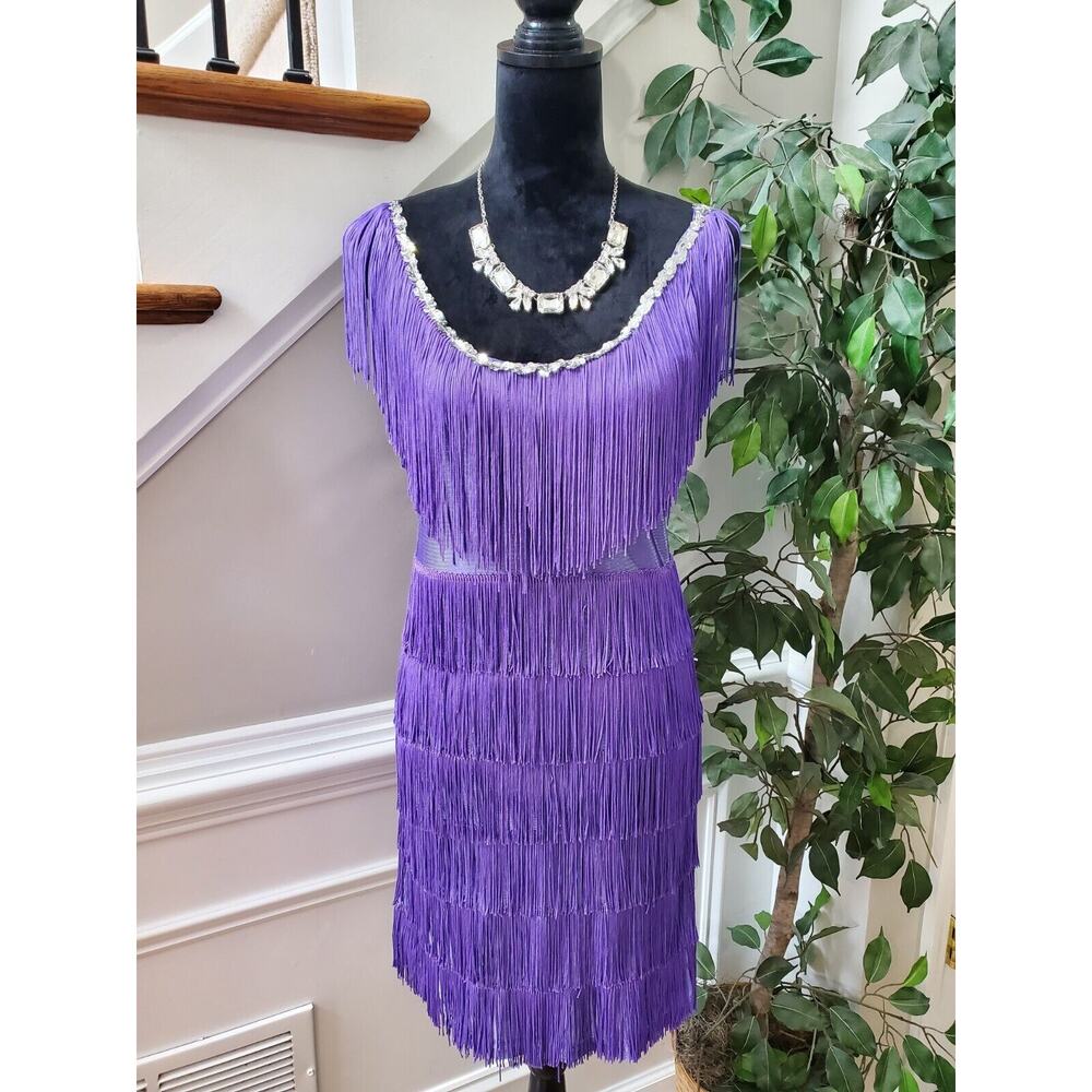 Fun Costumes Women's Purple Polyester Scoop Neck Sleeveless Knee Length Dress S